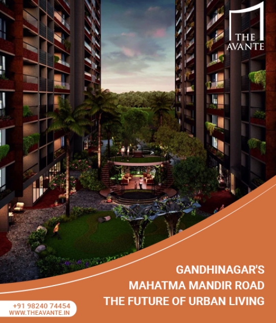 Gandhinagar's Mahatma Mandir Road: The Future of Urban Living 2bhk 3bhk & 4bhk flats  apartments sargasan gandhinagar